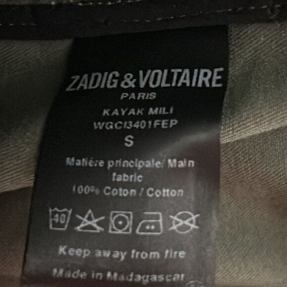Zadig and Voltaire Olive With Skull Military Jacket - Picture 8 of 8